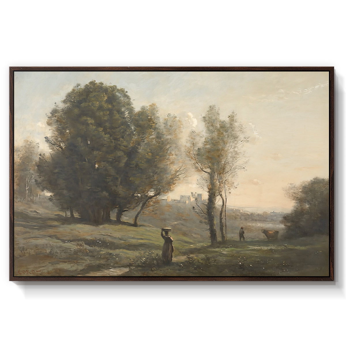Landscape (Souvenir of les landes), c. 1872 - Floater Framed Canvas Print
