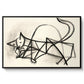 Study of a Cat (Étude de chat), 1946 - Floater Framed Canvas Print