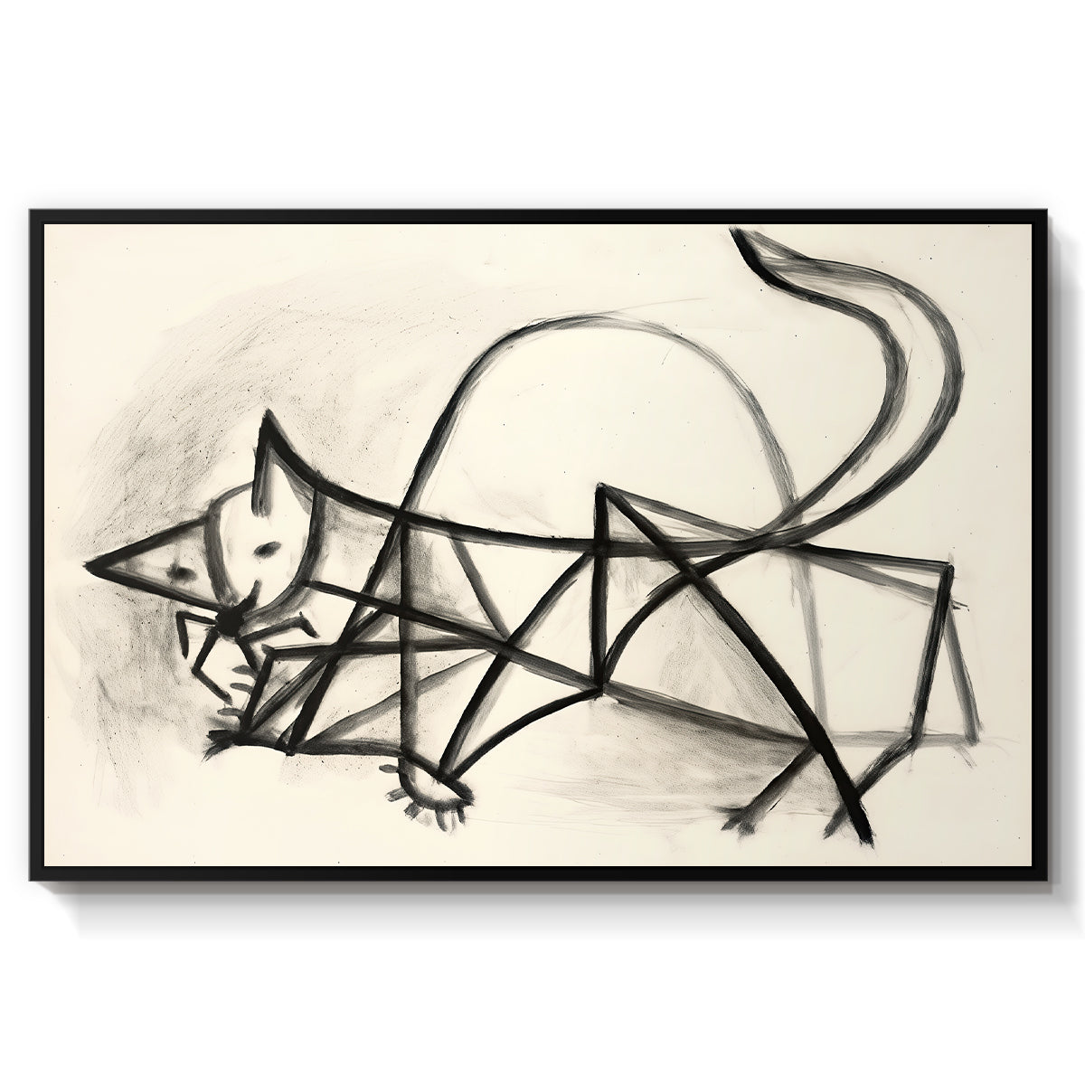 Study of a Cat (Étude de chat), 1946 - Floater Framed Canvas Print