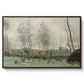 Washerwomen in a Willow Grove, c. 1871 - Floater Framed Canvas Print