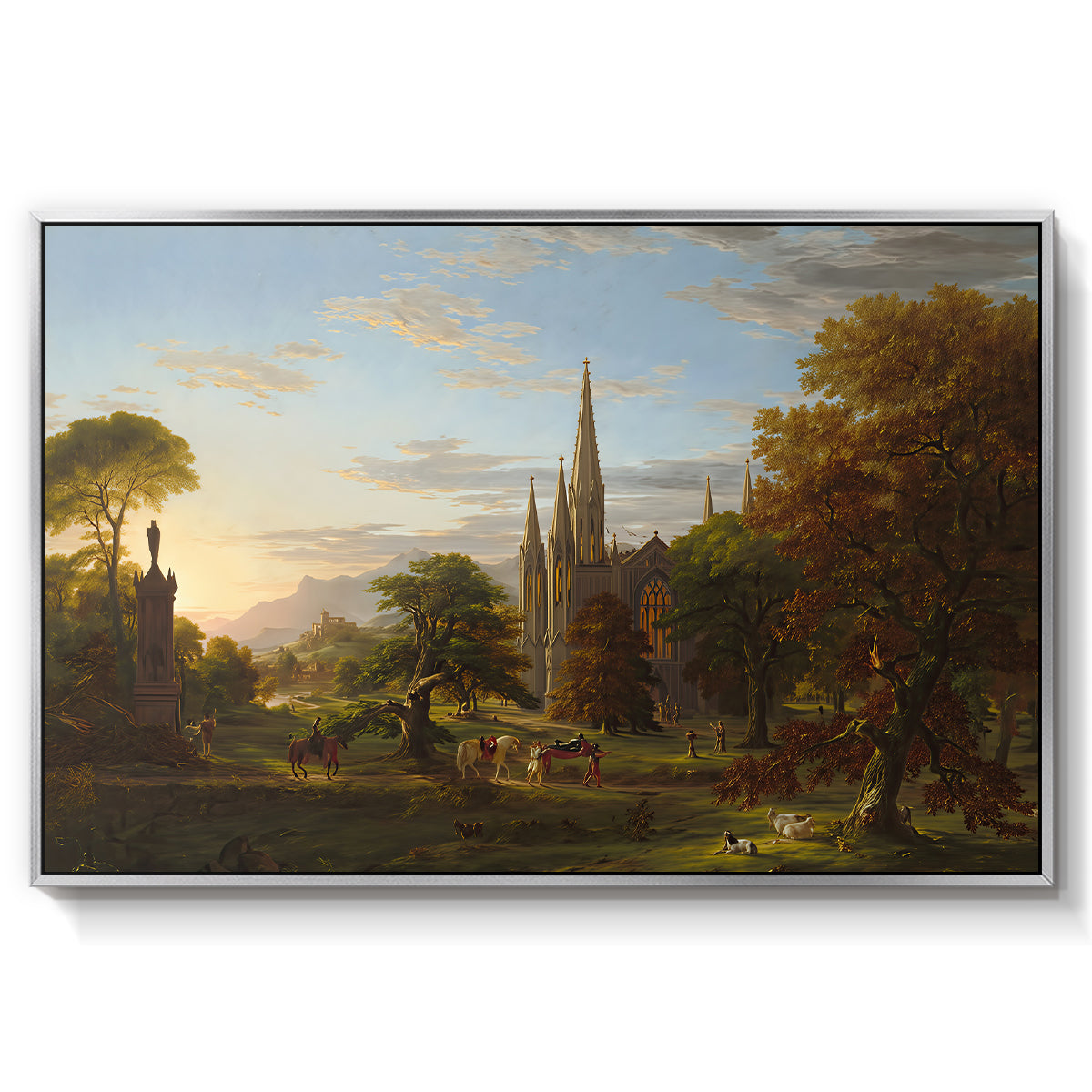 The Return, 1837 - Floater Framed Canvas Print