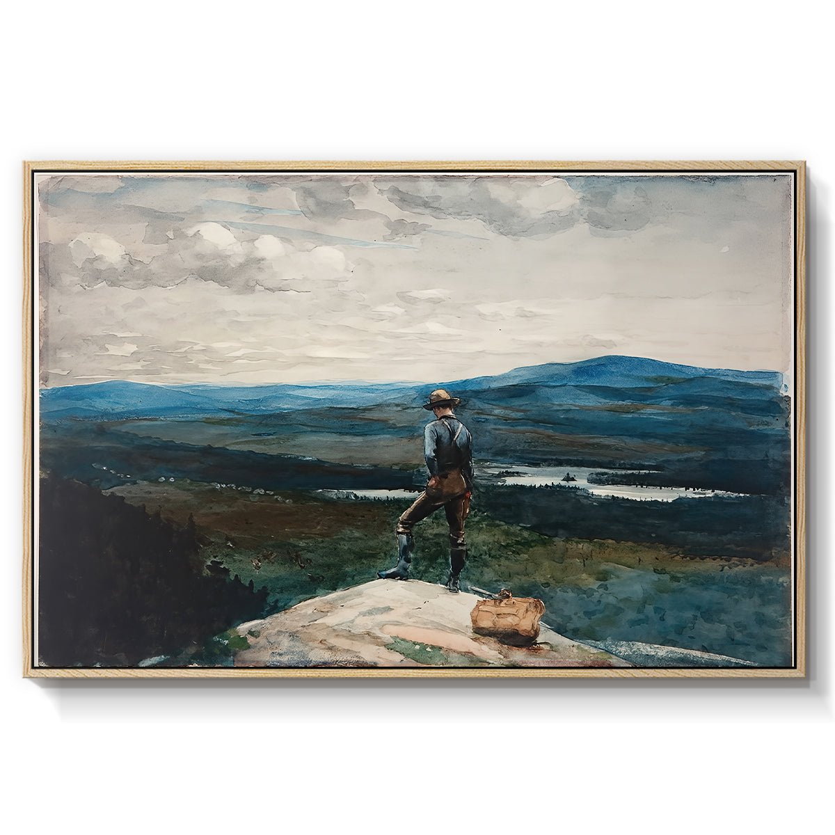 The Ranger, Adirondacks, 1882 - Floater Framed Canvas Print