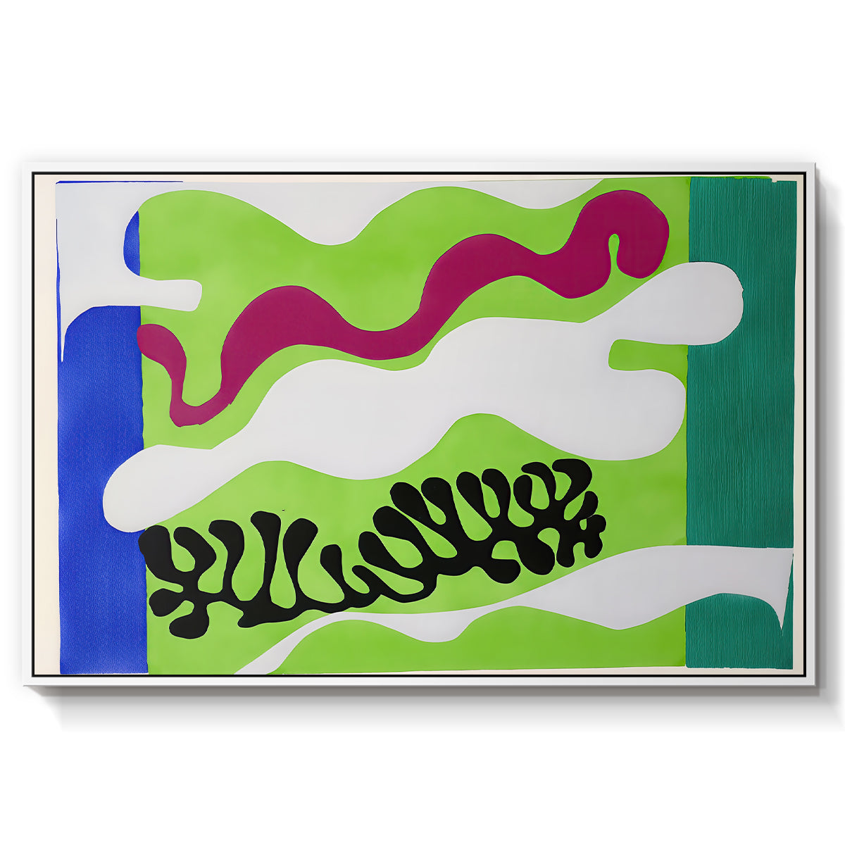 The Lagoon (Le lagon), from Jazz, 1947 - Floater Framed Canvas Print