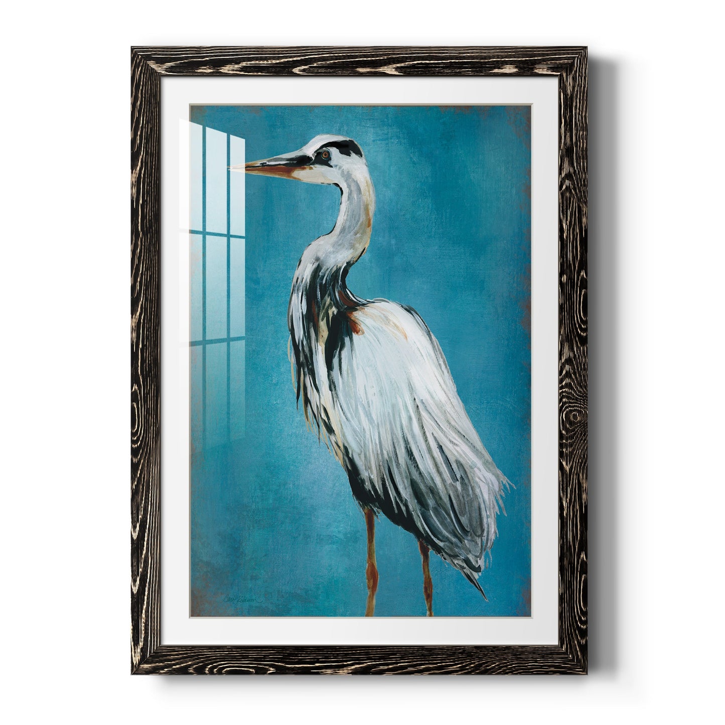 Great Blue Heron II - Barnwood Framed Art Print