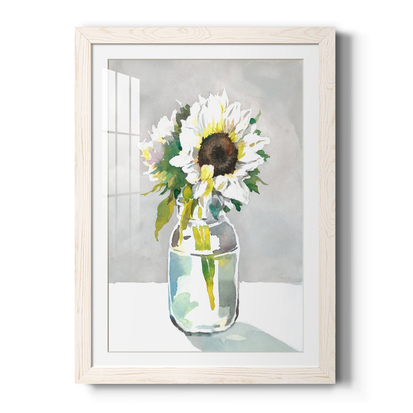 Sunflower I - Barnwood Framed Art Print