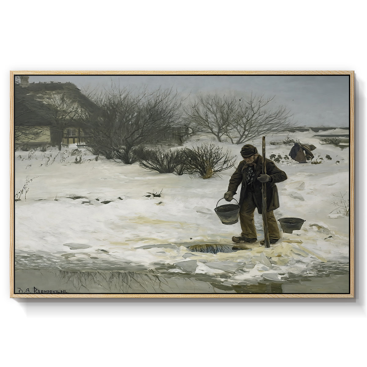 Tøsne, 1895 - Floater Framed Canvas Print