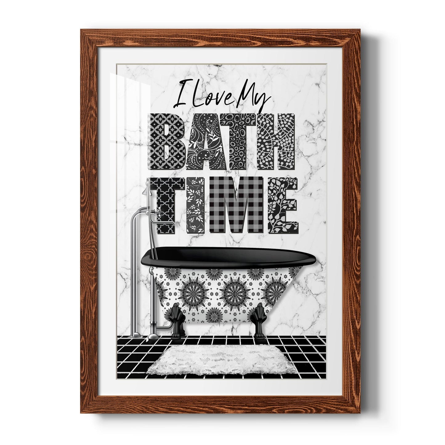 Bath Time - Premium Framed Print - Distressed Barnwood Frame - Ready to Hang