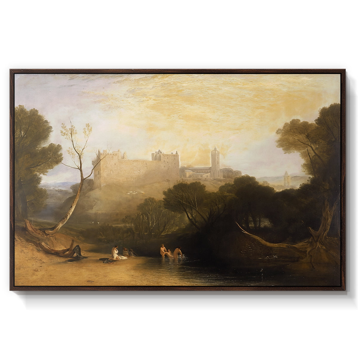 Linlithgow Palace, c. 1807 - Floater Framed Canvas Print
