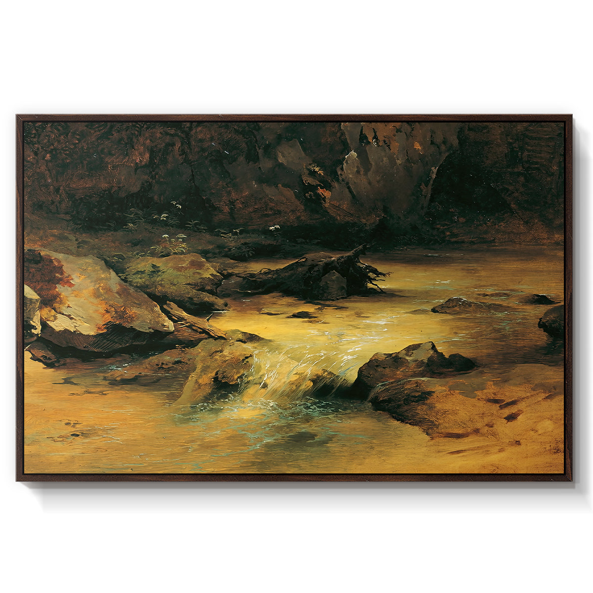Wildbach (Wild Stream) - Floater Framed Canvas Print