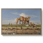 On the Banks of the Nile, Upper Egypt, 1876 - Floater Framed Canvas Print