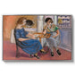 Domino Players, 1921 - Floater Framed Canvas Print