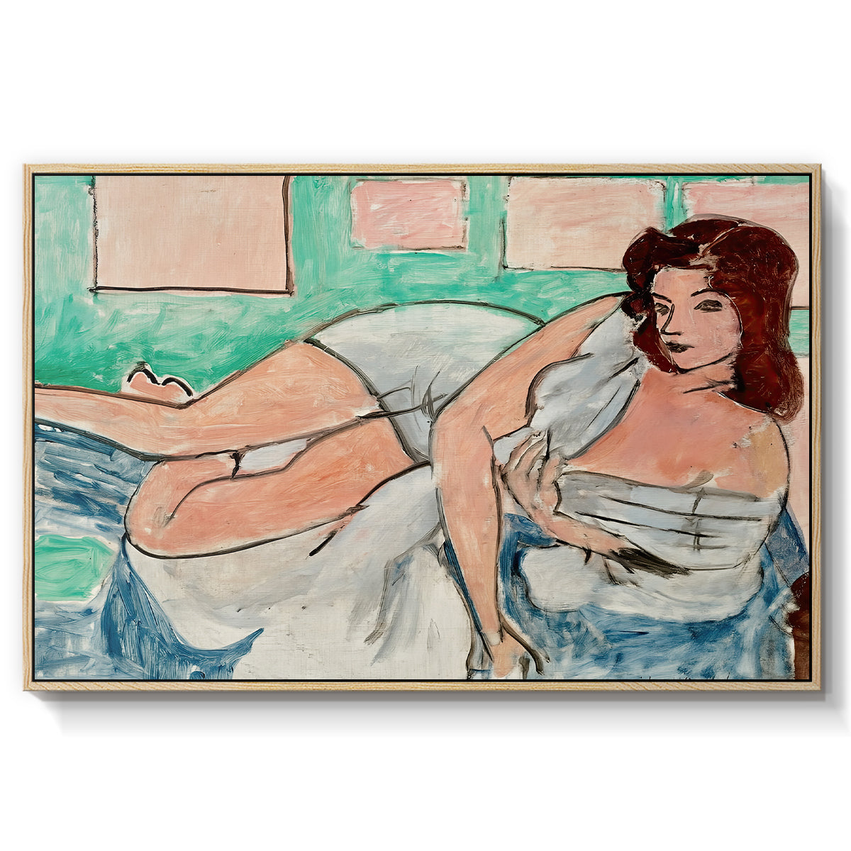 Nude in a Bathrobe (Nu au peignoir), 1941 - Floater Framed Canvas Print