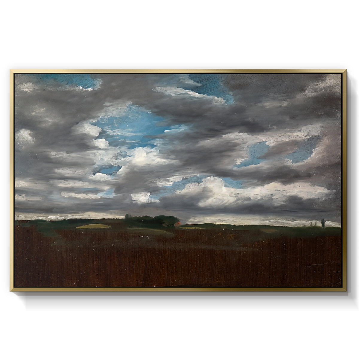 Extensive Landscape with Grey Clouds, c. 1821-1822 - Floater Framed Canvas Print