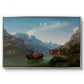 Bridal Procession on the Hardangerfjord, 1848 - Floater Framed Canvas Print