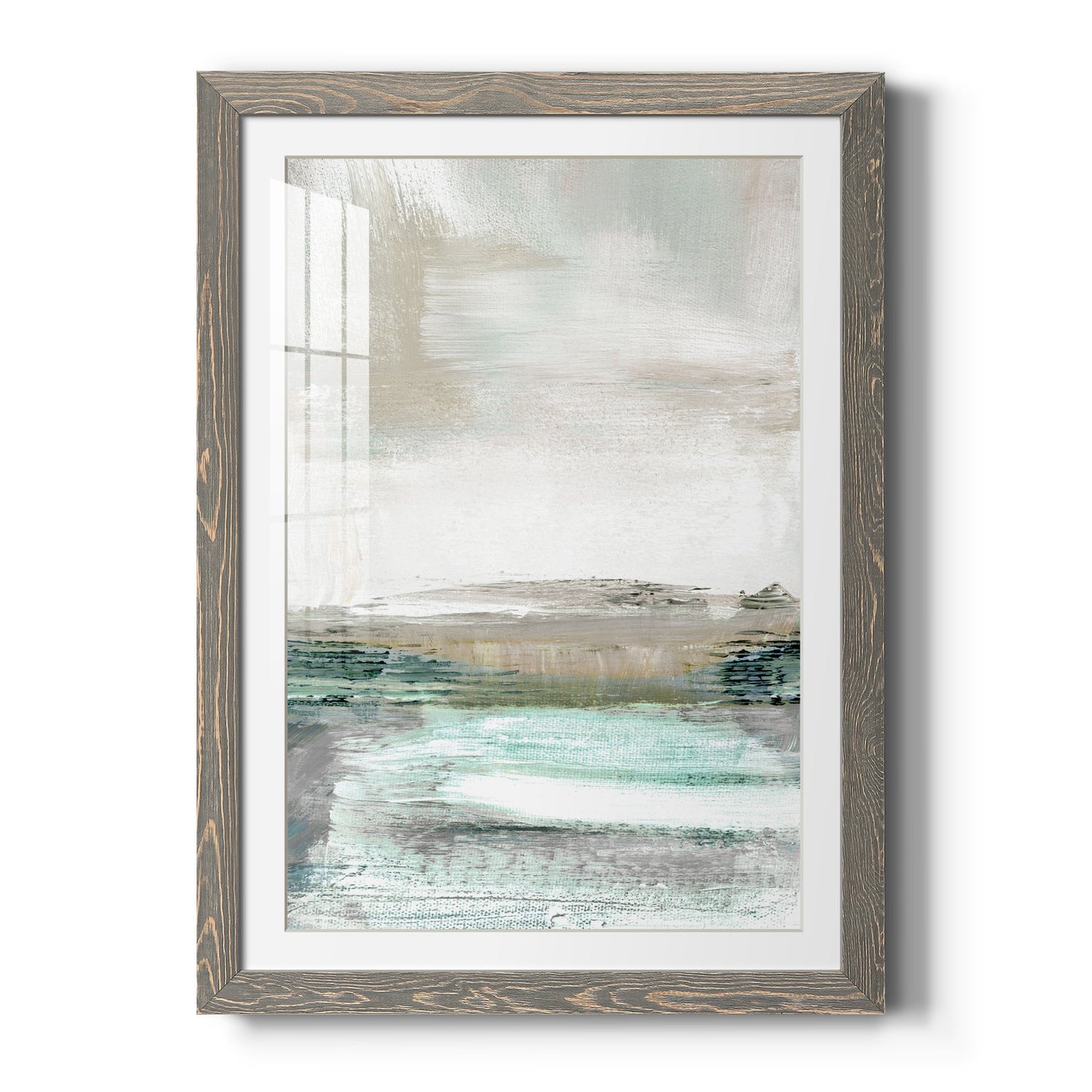 Summer Teal I - Premium Framed Print - Distressed Barnwood Frame - Ready to Hang