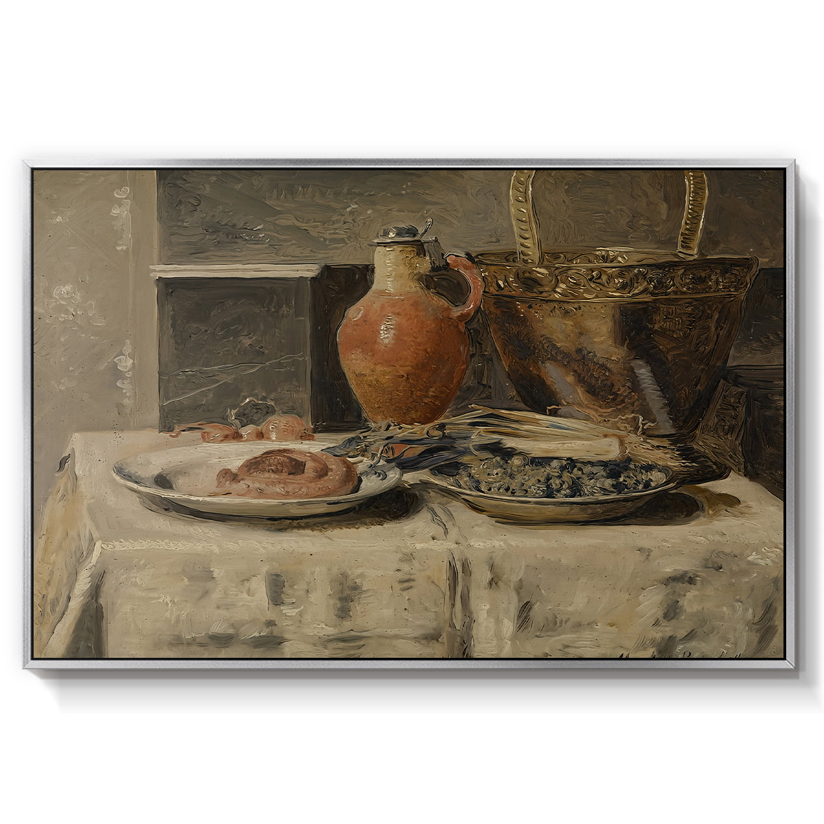 Still Life with Jar, c. 1881-1885 - Floater Framed Canvas Print