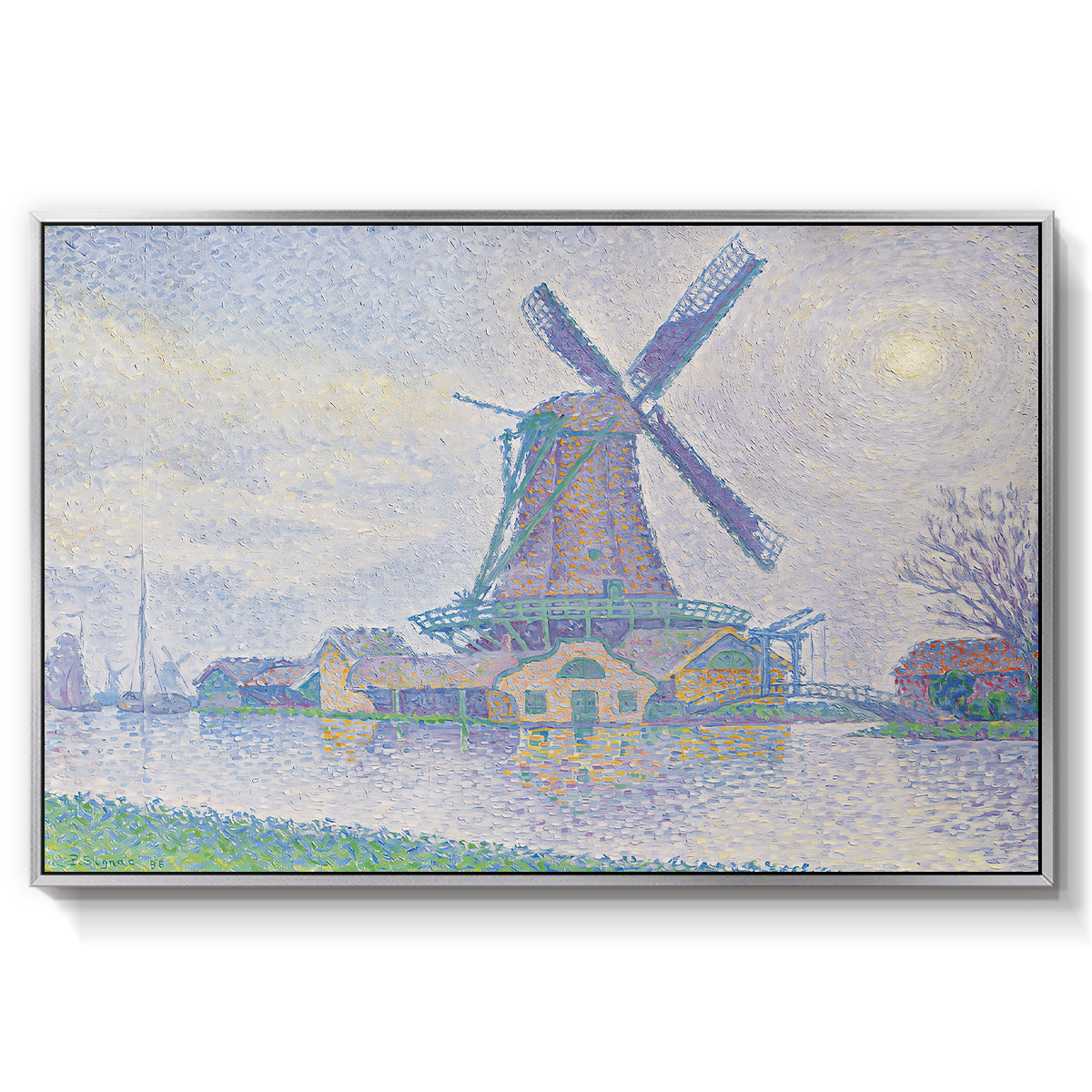 Mill of Edam (Moulin d'Edam), 1896 - Floater Framed Canvas Print