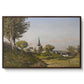 Village Landscape with Church, 1891 - Floater Framed Canvas Print