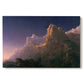 Canvas art print portraying a mythological figure chained within vast mountainous landscape, set against a white background