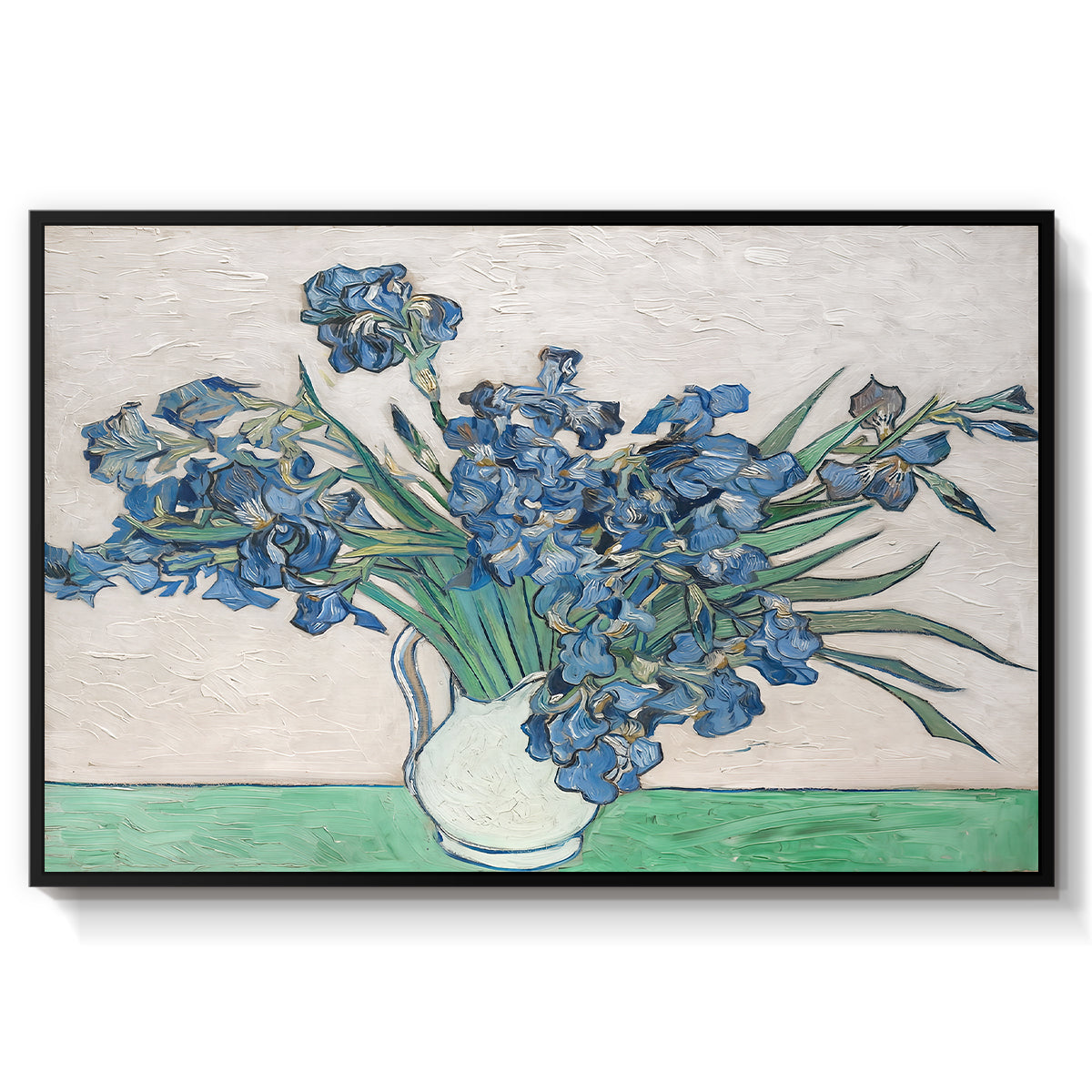 Irises, 1890 - Floater Framed Canvas Print