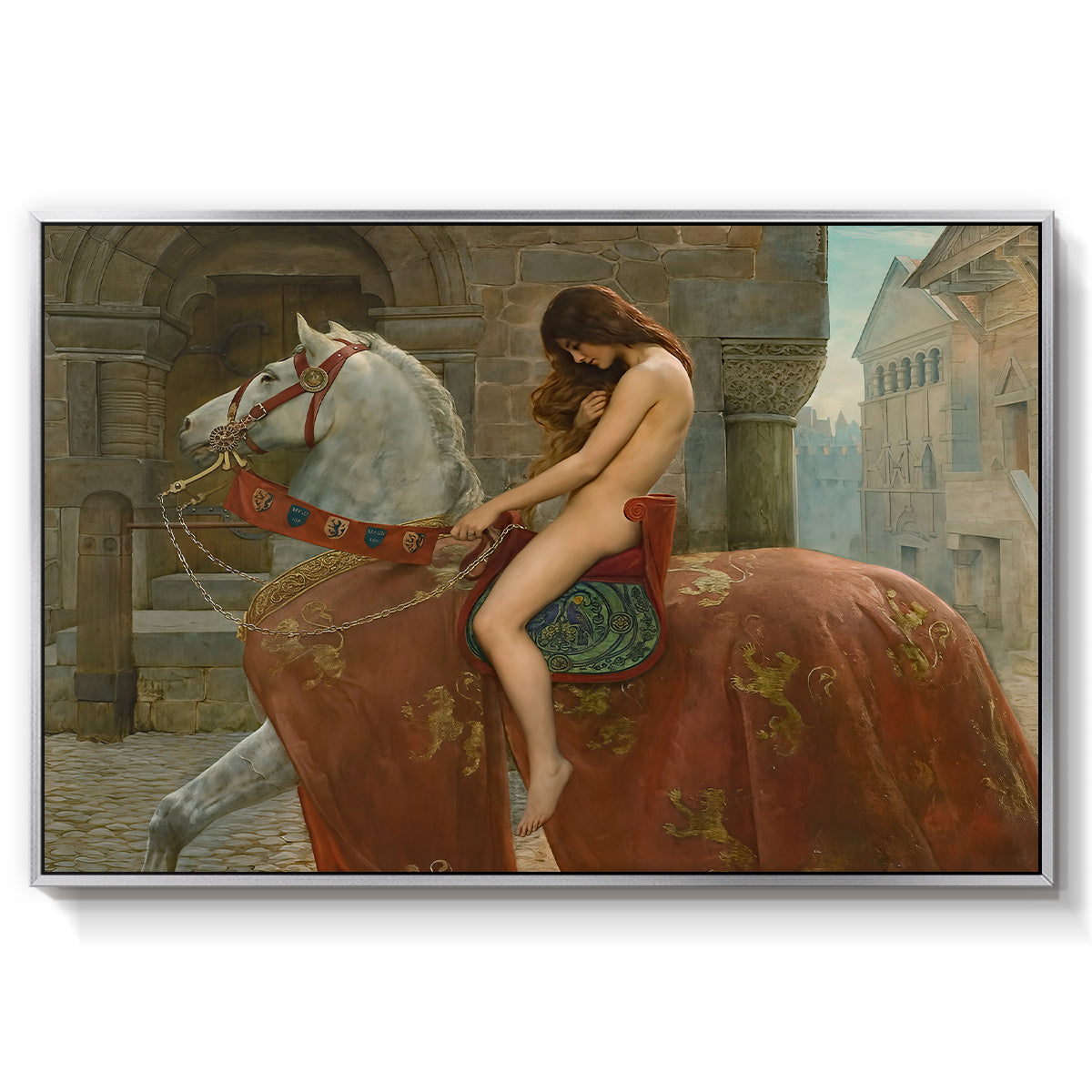 Lady Godiva, 1898 - Floater Framed Canvas Print