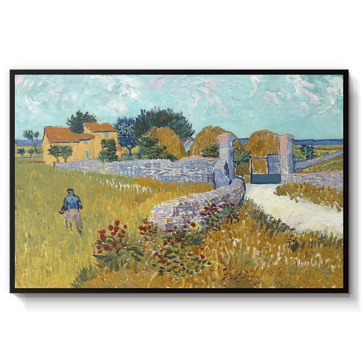 Farmhouse in Provence, 1888 - Floater Framed Canvas Print