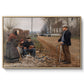 People by a Road, 1893 - Floater Framed Canvas Print