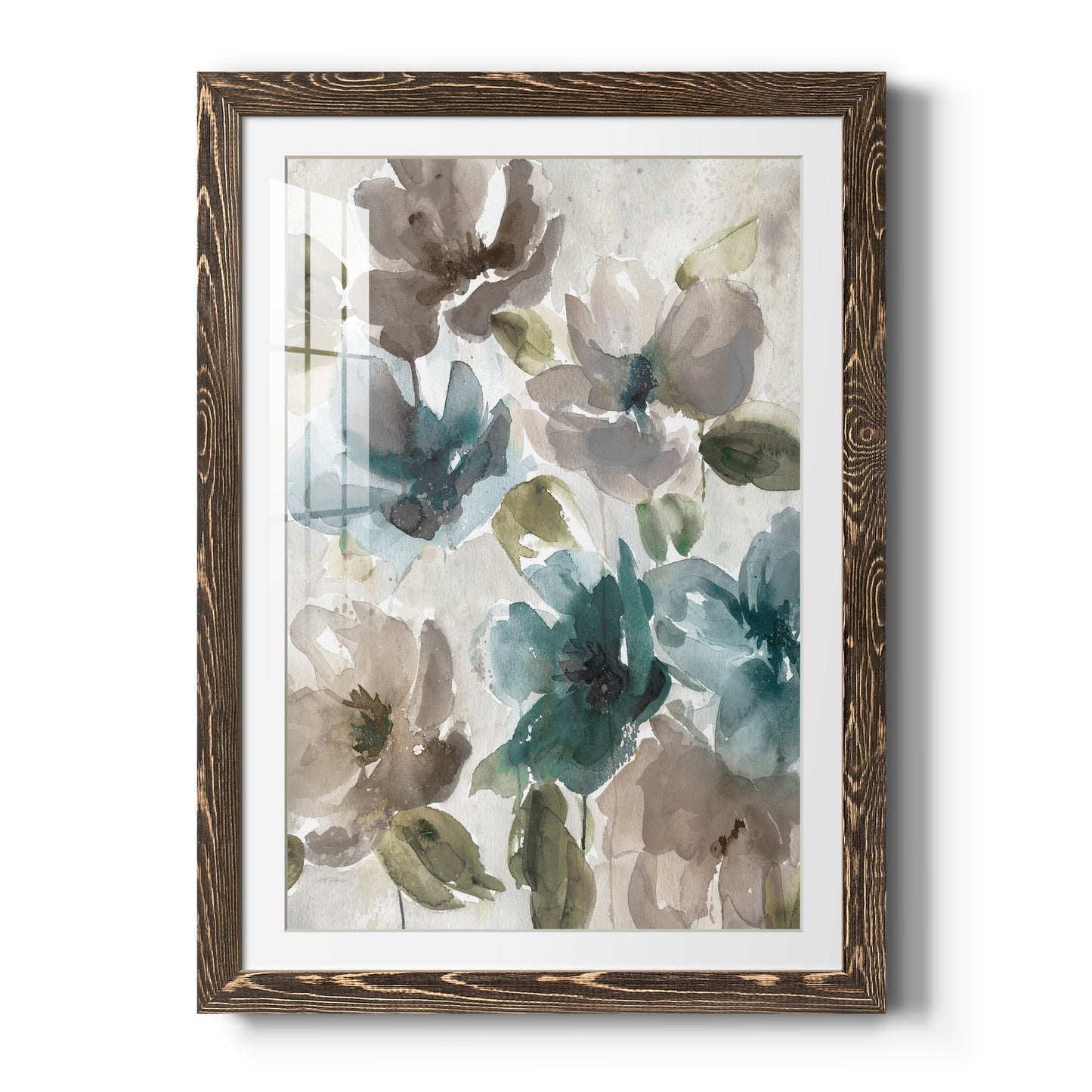 Topaz Garden I - Barnwood Framed Art Print