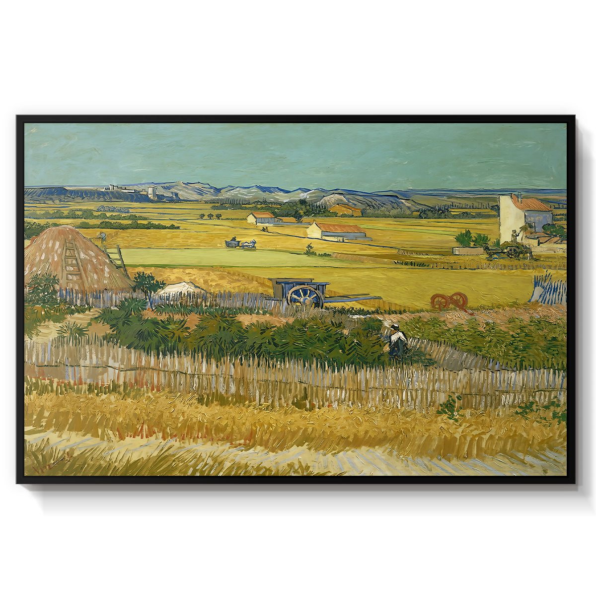 The Harvest, 1888 - Floater Framed Canvas Print