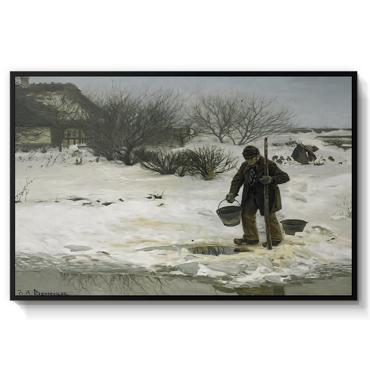 Tøsne, 1895 - Floater Framed Canvas Print
