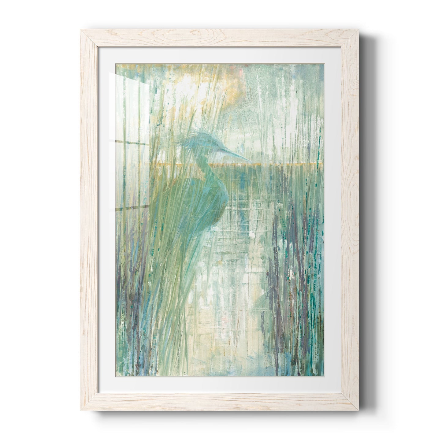 Morning Egret I - Barnwood Framed Art Print