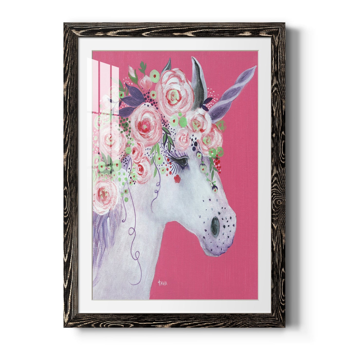 Unicorn II - Barnwood Framed Art Print