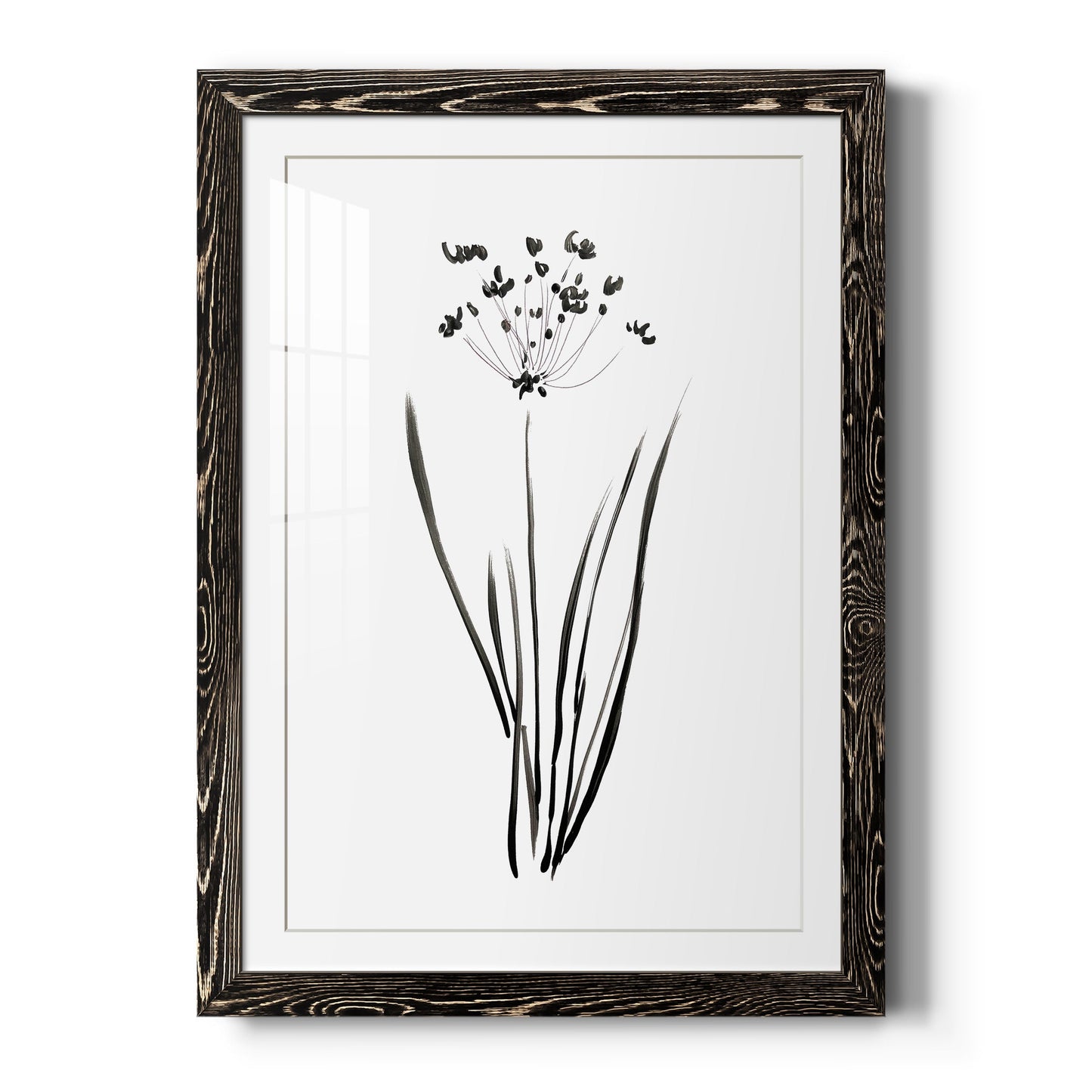 Inky Botanical II - Barnwood Framed Art Print
