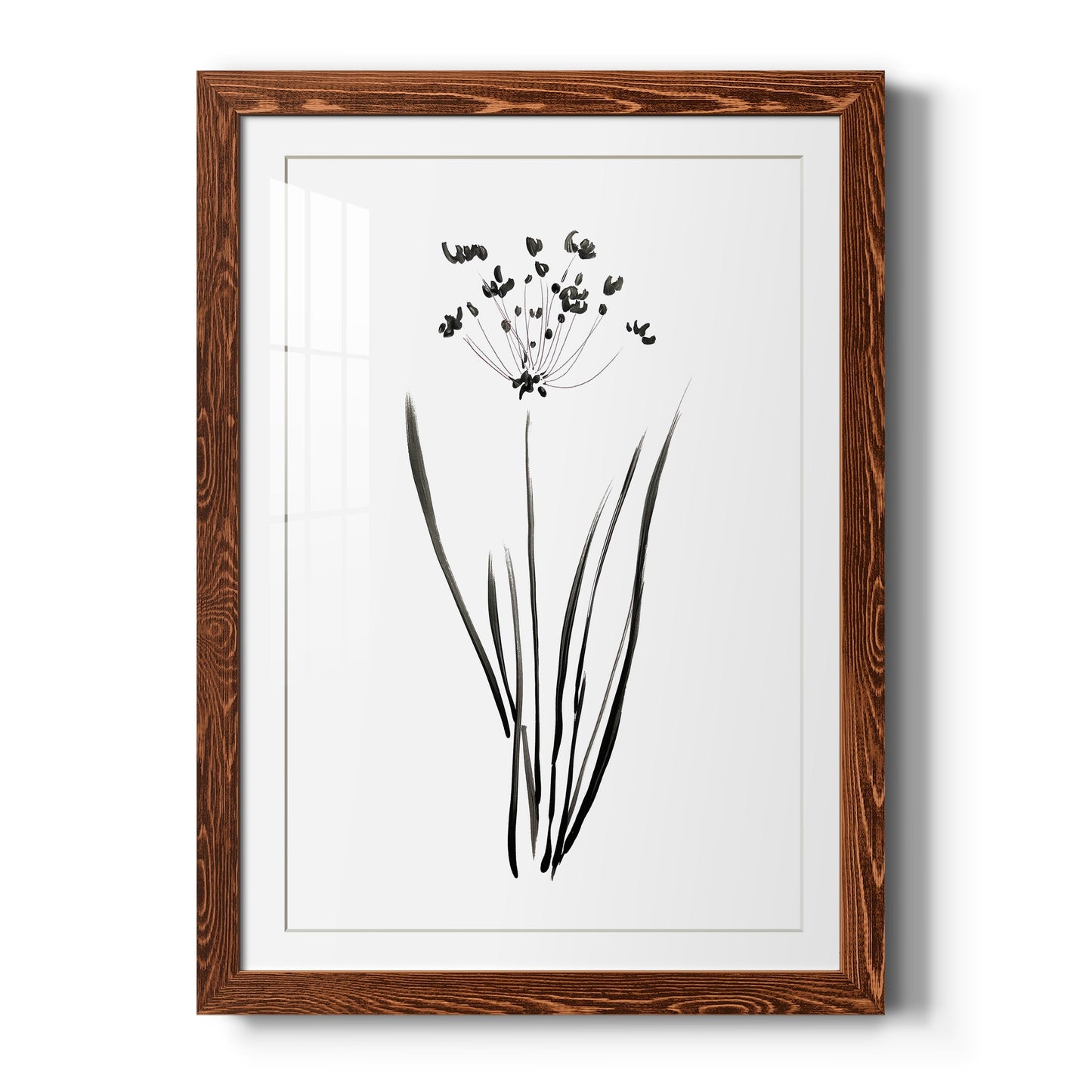 Inky Botanical II - Barnwood Framed Art Print