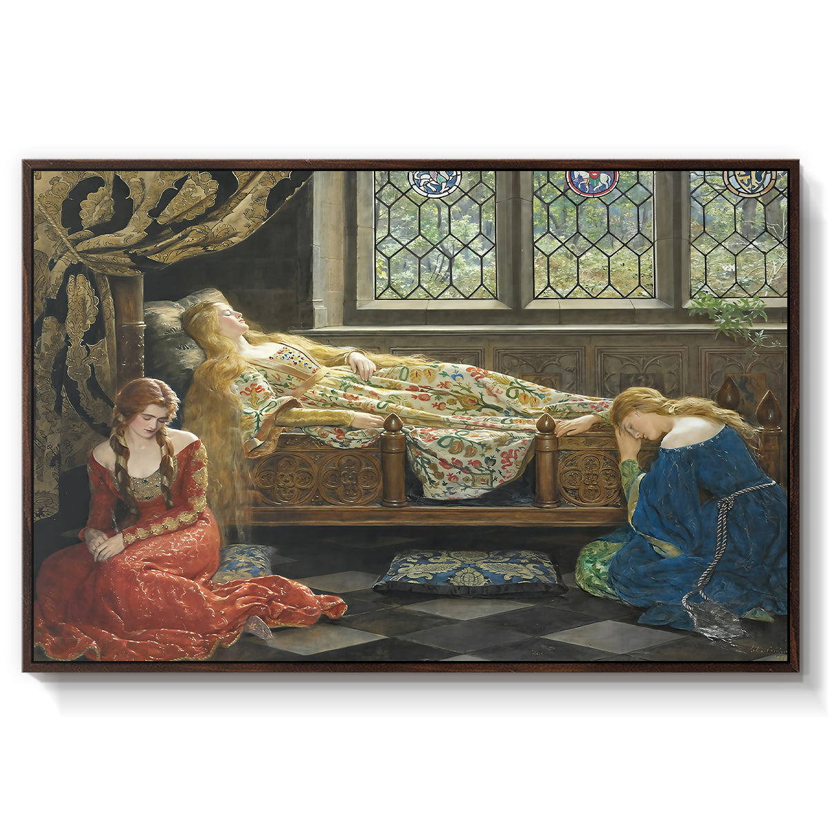 The Sleeping Beauty, 1921 - Floater Framed Canvas Print
