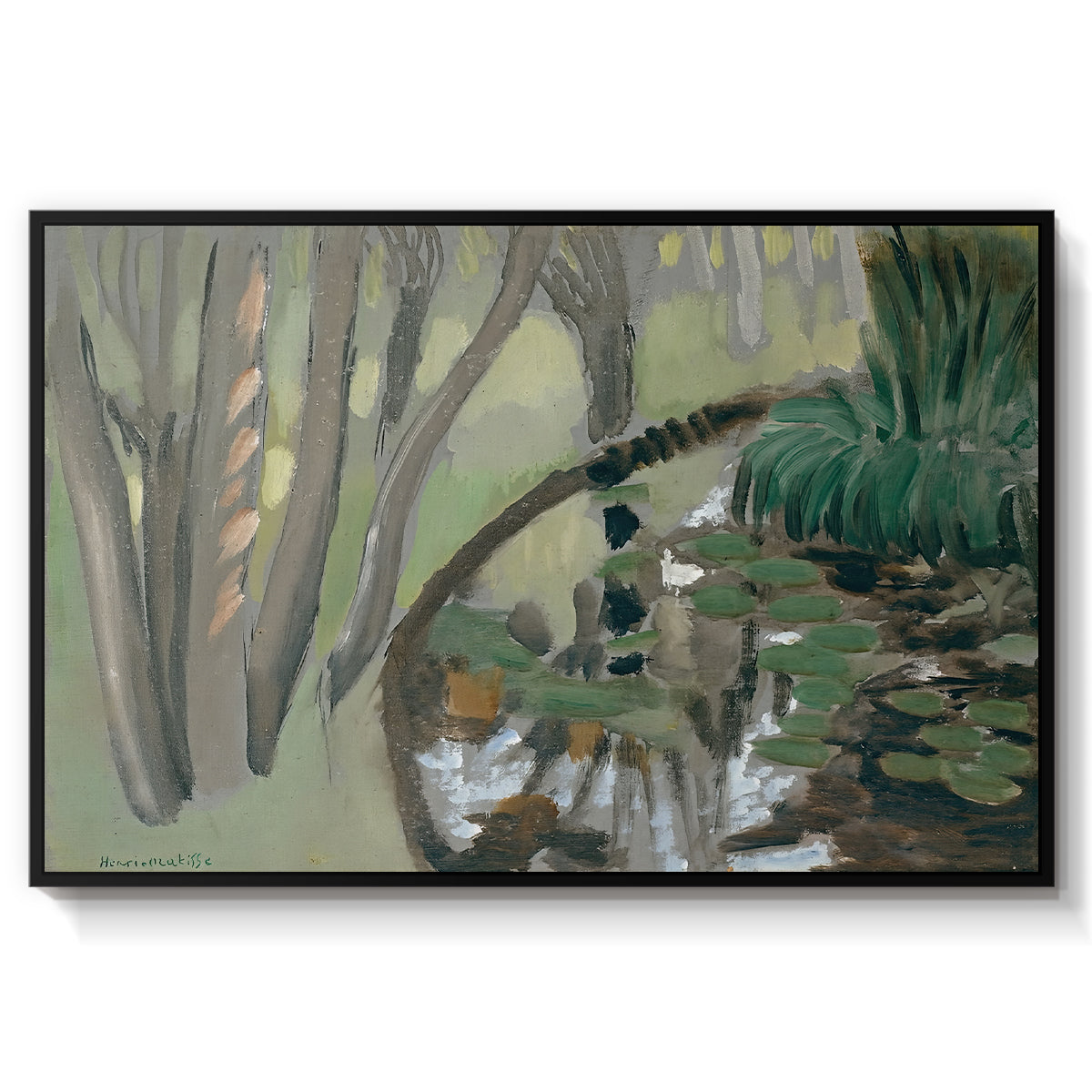 The Stream, Maintenon, 1918 - Floater Framed Canvas Print
