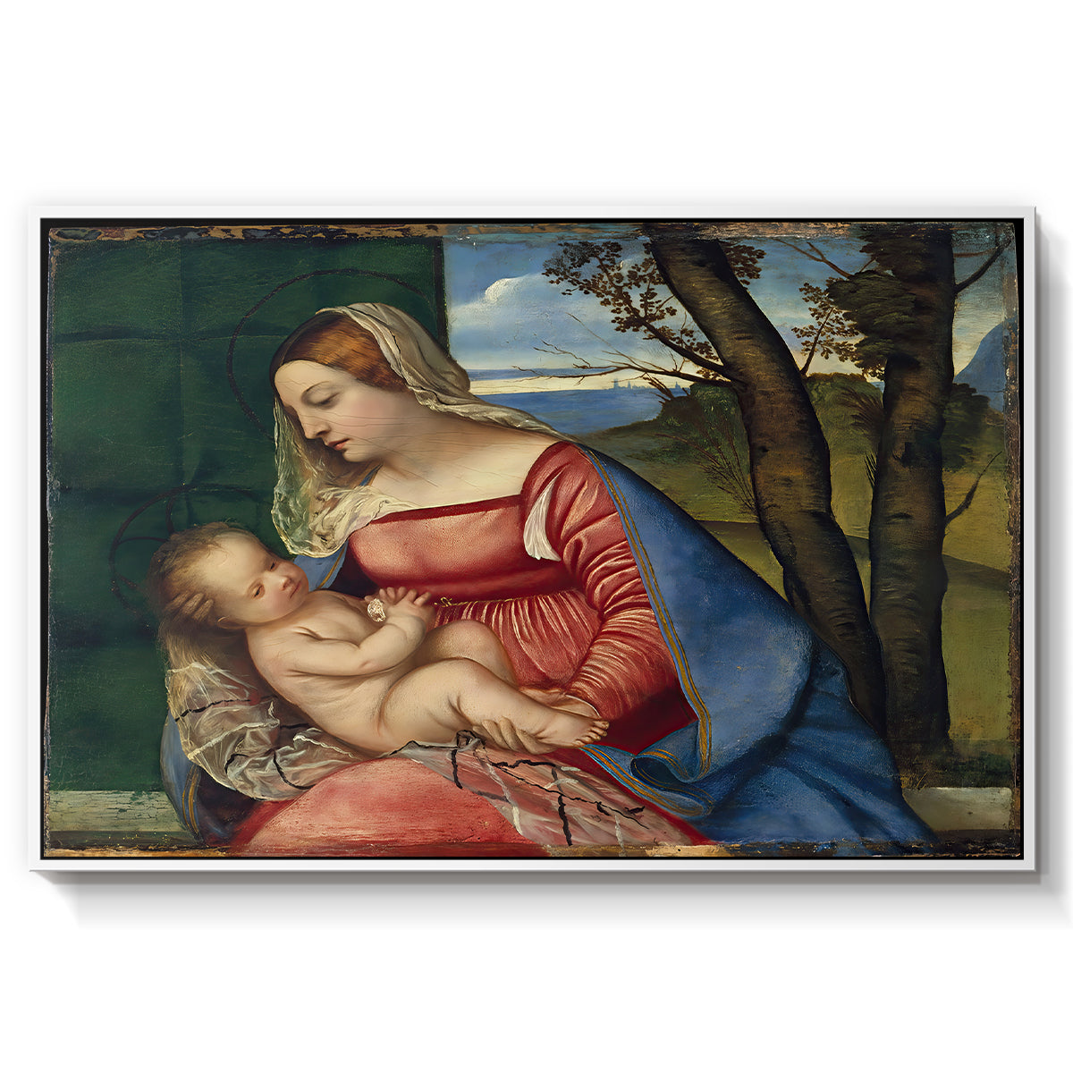 Madonna and Child, c. 1508 - Floater Framed Canvas Print
