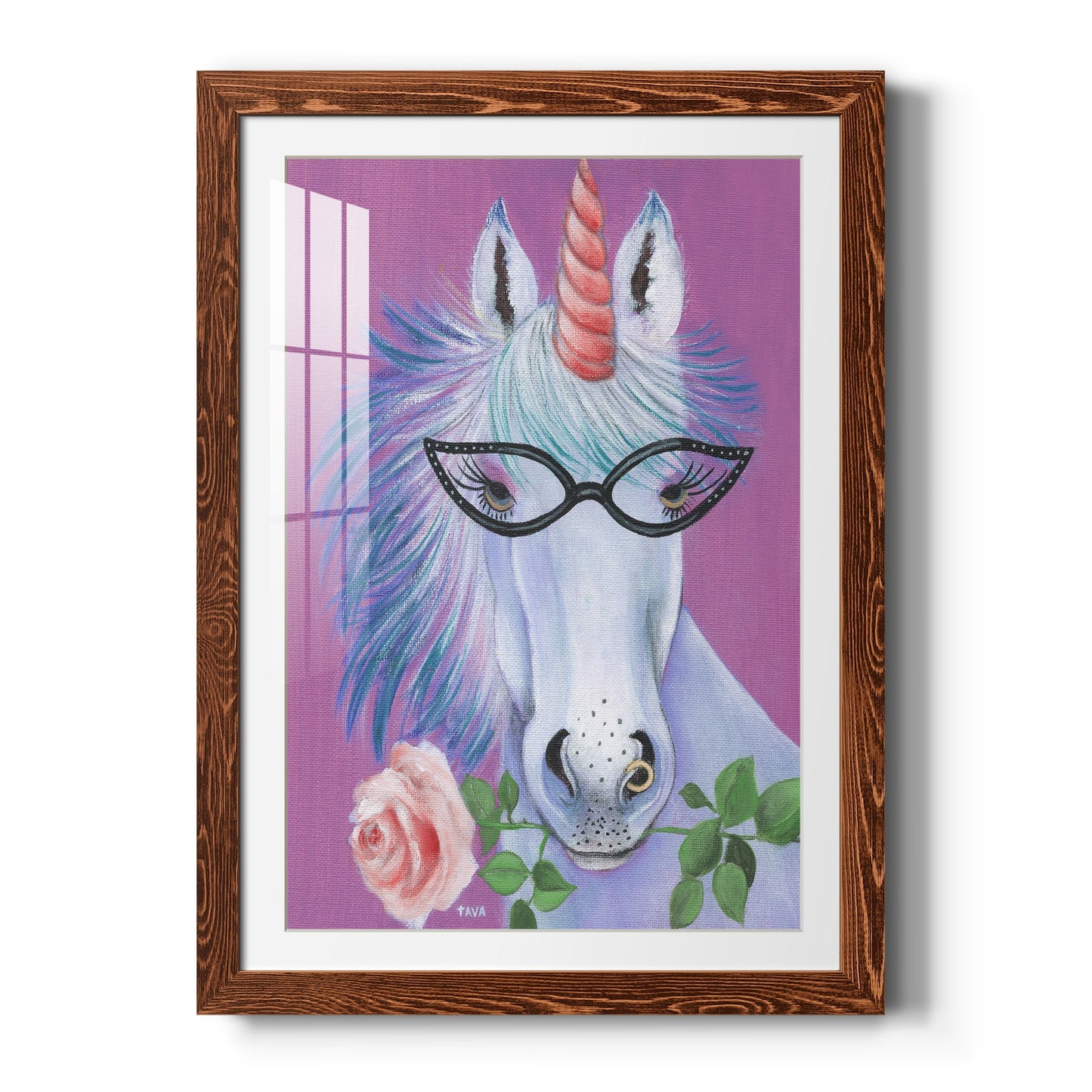 Unicorn III - Barnwood Framed Art Print