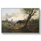 Shepherd with Billy Goat, c. 1830 - Floater Framed Canvas Print