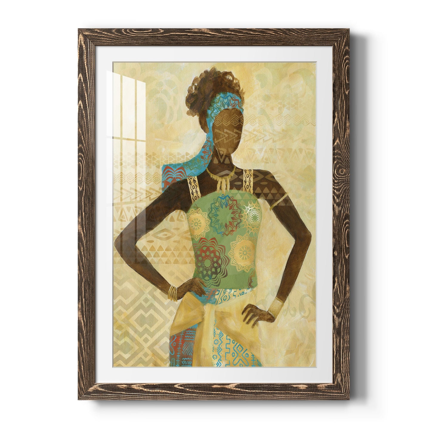 Tribal Vision I - Premium Framed Print - Distressed Barnwood Frame - Ready to Hang