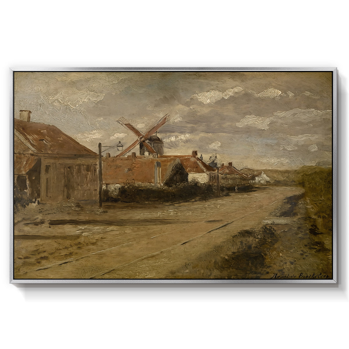 The Mill at Kiel, c. 1885-1888 - Floater Framed Canvas Print