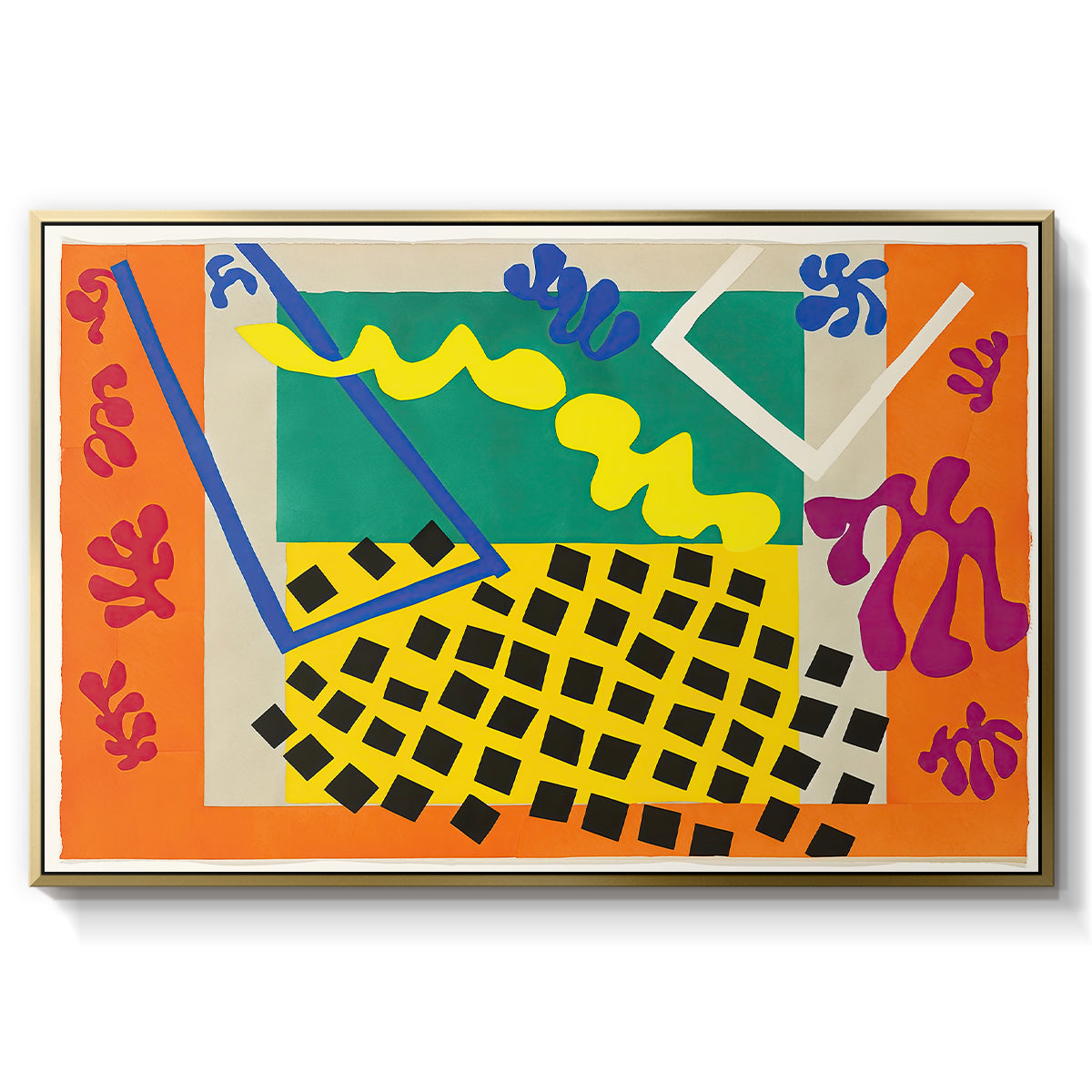 The Codomas (Les codomas), from Jazz, 1947 - Floater Framed Canvas Print