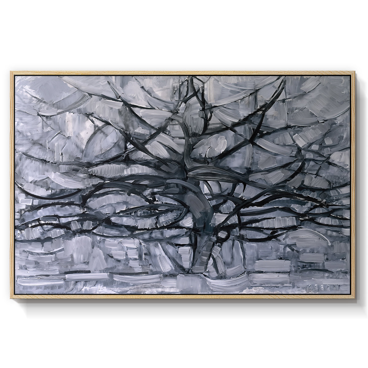 The Gray Tree, 1911 - Floater Framed Canvas Print