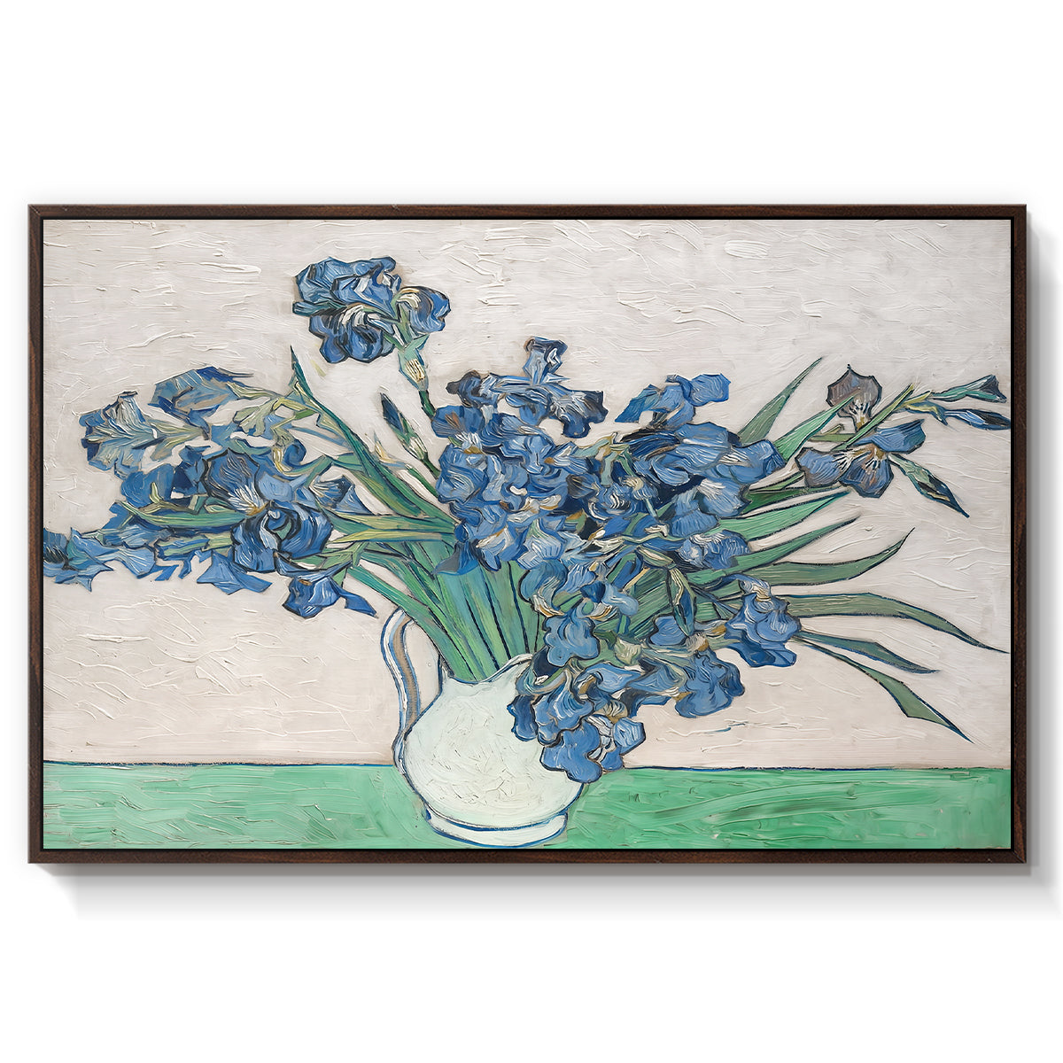 Irises, 1890 - Floater Framed Canvas Print