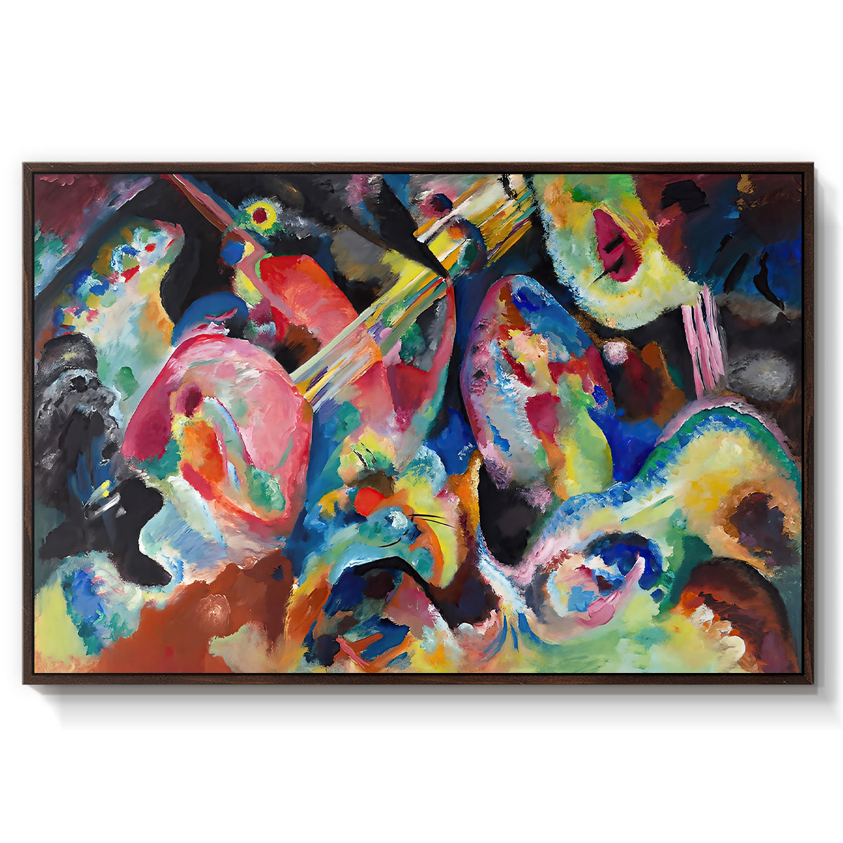 Improvisation. Deluge, 1913 - Floater Framed Canvas Print