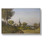 Village Landscape with Church, 1891 - Floater Framed Canvas Print