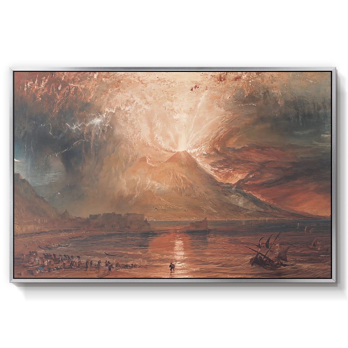 Vesuvius in Eruption, c. 1817 - Floater Framed Canvas Print