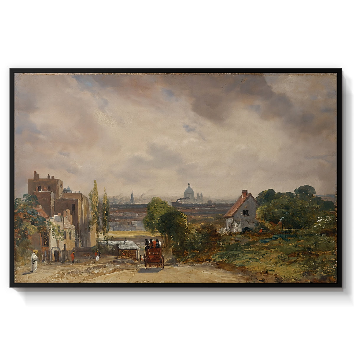 Sir Richard Steele's Cottage, Hampstead, c. 1832 - Floater Framed Canvas Print