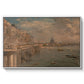Somerset House Terrace from Waterloo Bridge, c. 1819 - Floater Framed Canvas Print