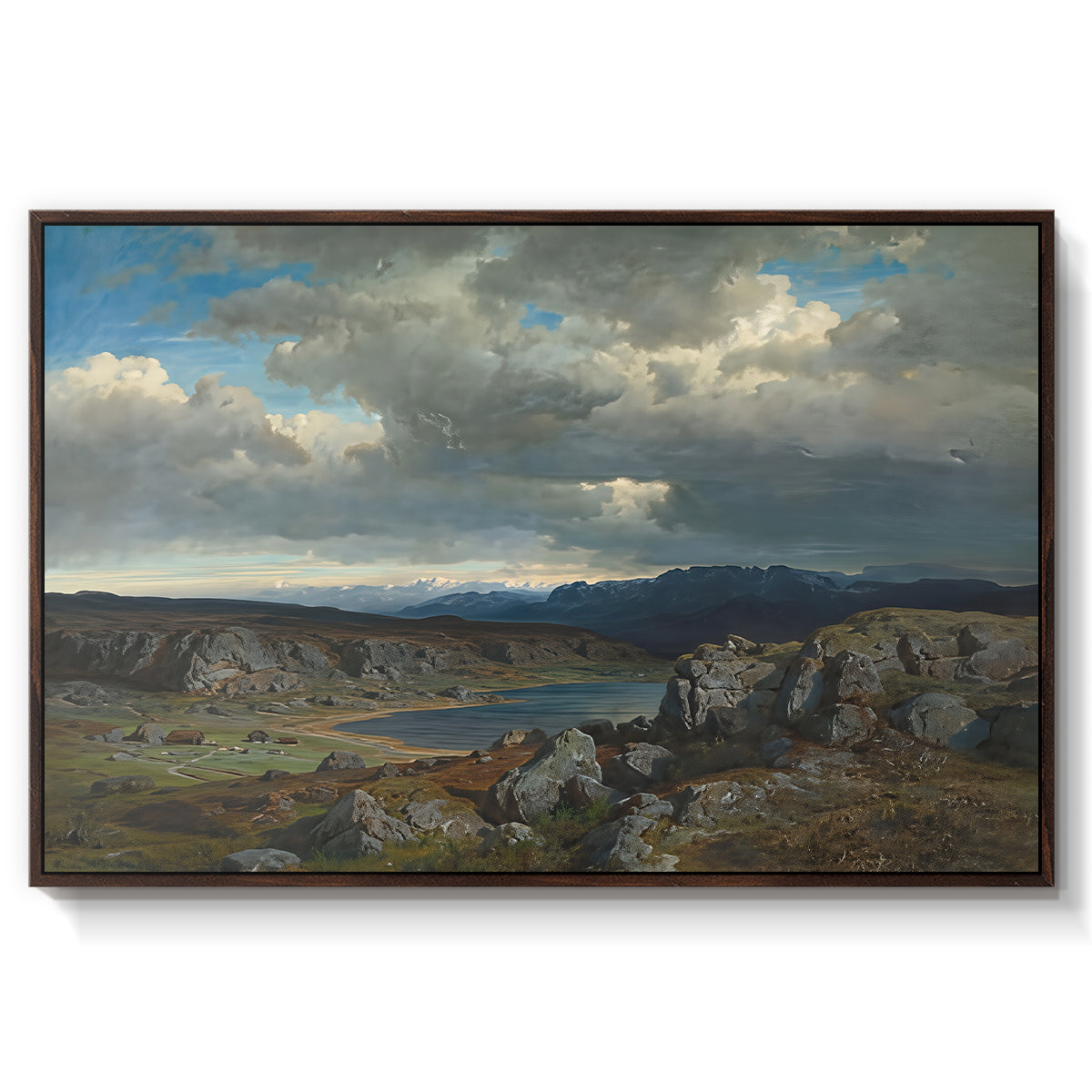 Norwegian Highlands, 1857 - Floater Framed Canvas Print